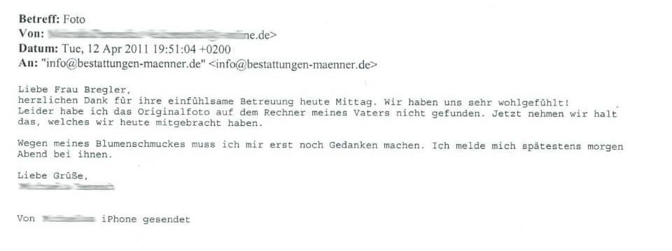 Bestattungen Maenner Referenz
