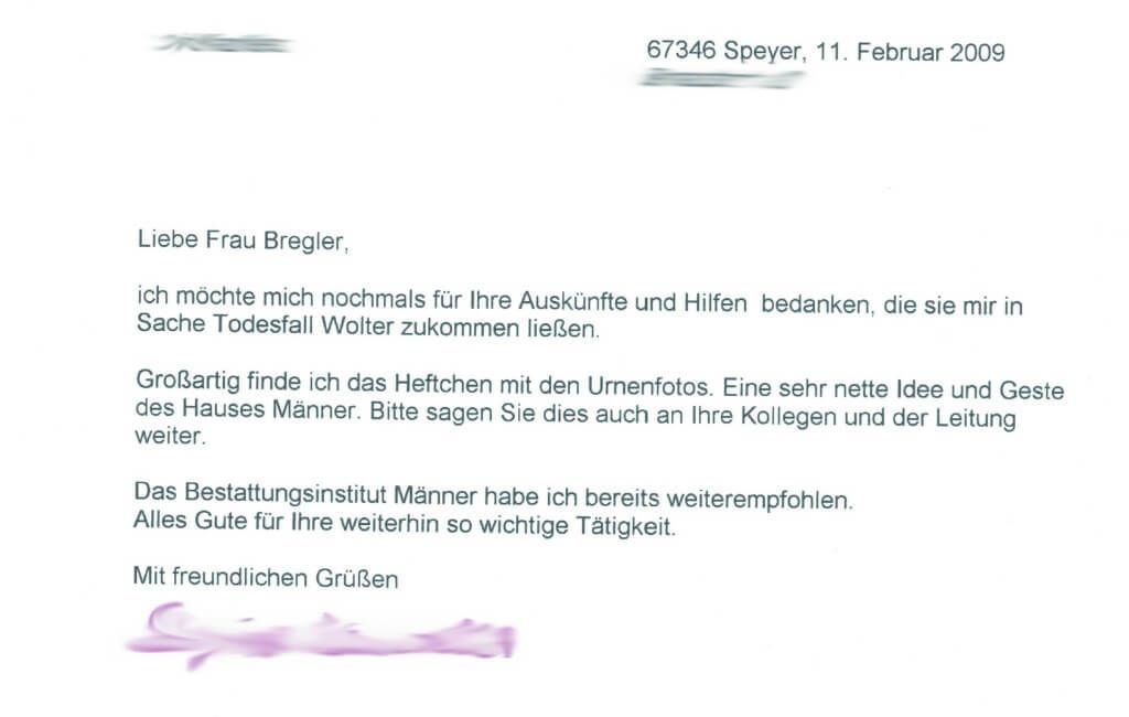 Bestattungen Maenner Referenz