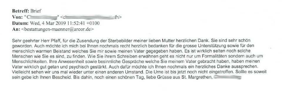 Bestattungen Maenner Referenz