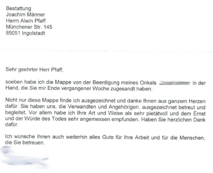 Bestattungen Maenner Referenz