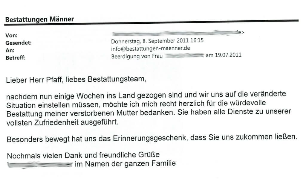 Bestattungen Maenner Referenz