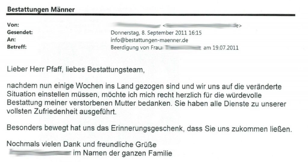 Bestattungen Maenner Referenz