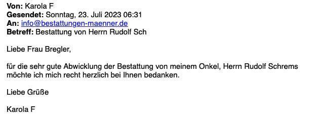 Bestattungen Maenner Referenz
