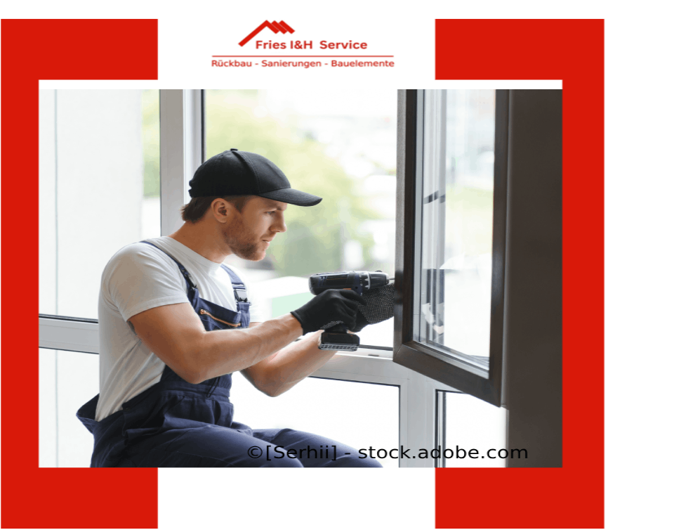 Handwerker Fenstermontage