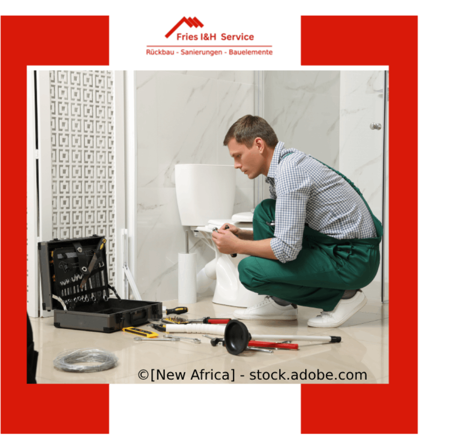 Handwerker Sanitärinstallation, WC-Installation
