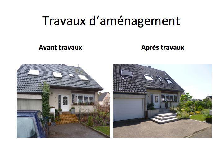 Avant et aprés l'aménagement d'un escalier