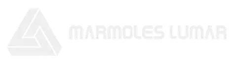 El logotipo de mármoles lumar es un triángulo blanco sobre fondo blanco.