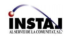 A logo for insta al servicio de la comunidad sl