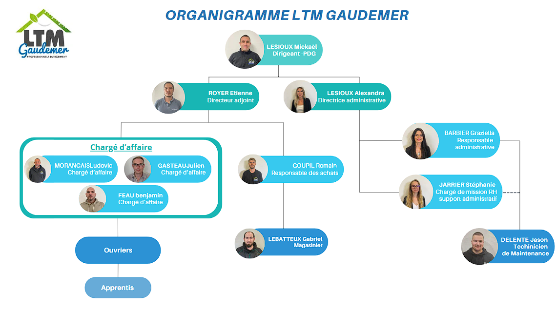 Organigramme de l'entreprise LTM Gaudemer