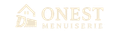 Un logo pour une entreprise appelée onest menuiserie