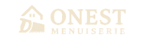 Un logo pour une entreprise appelée onest menuiserie