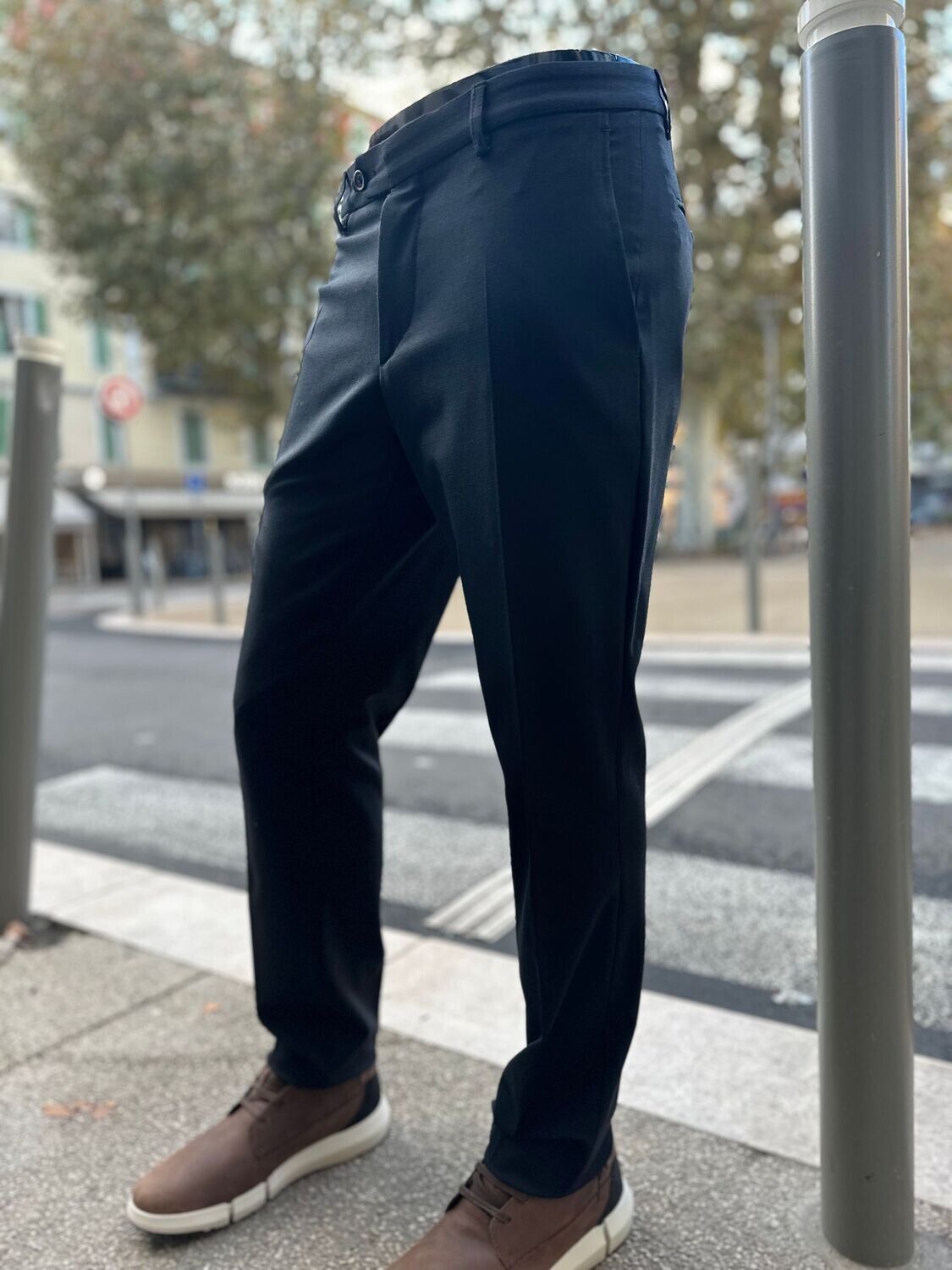 Pantalon en laine noir