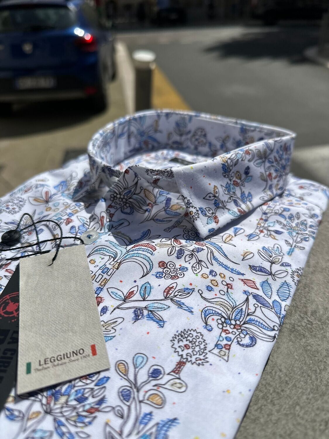 CHEMISE LA CIBLE ROUGE 100%COTON BLANCHE FANTAISIE