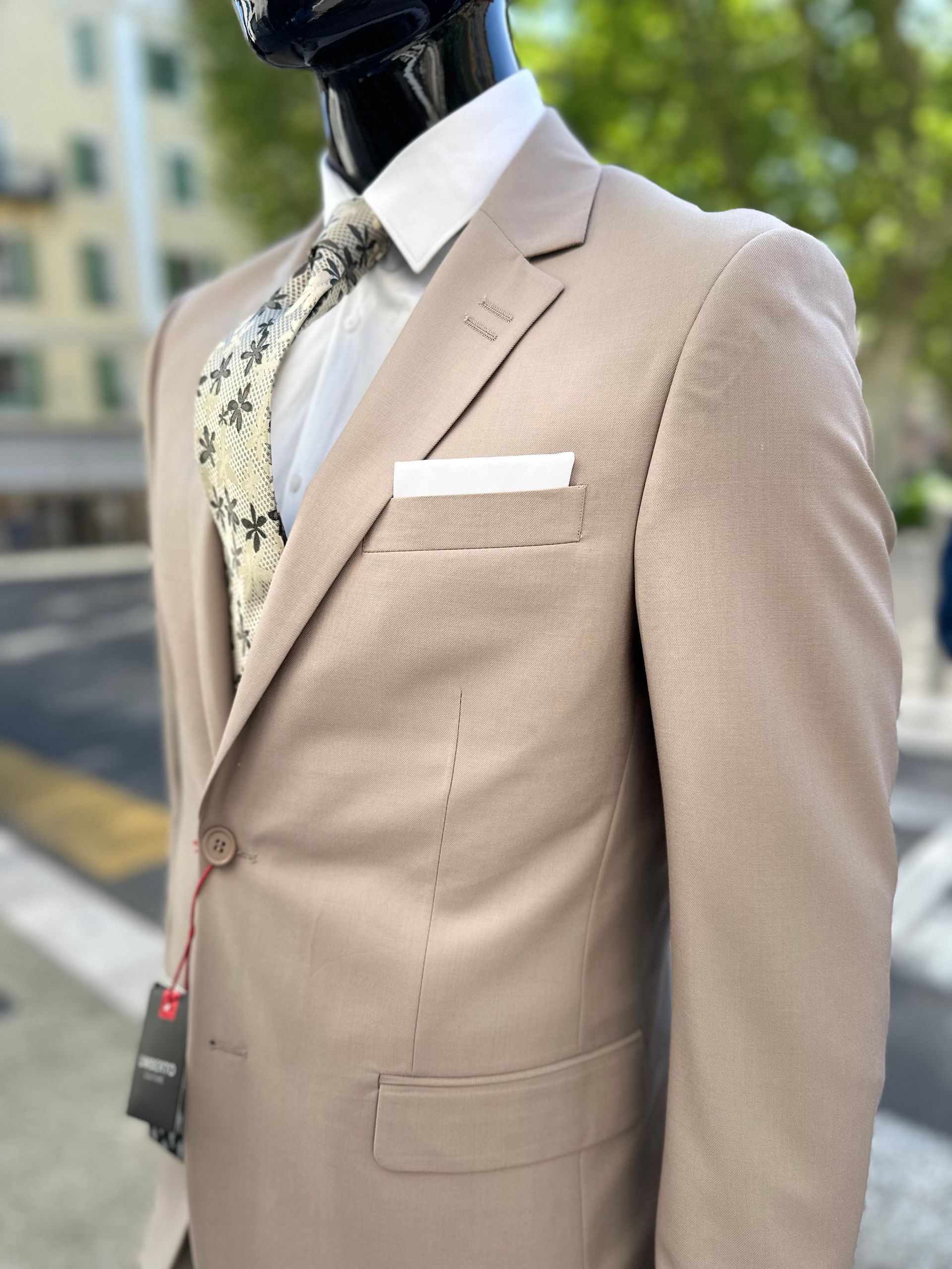 Costume beige Slim Fit à Nice