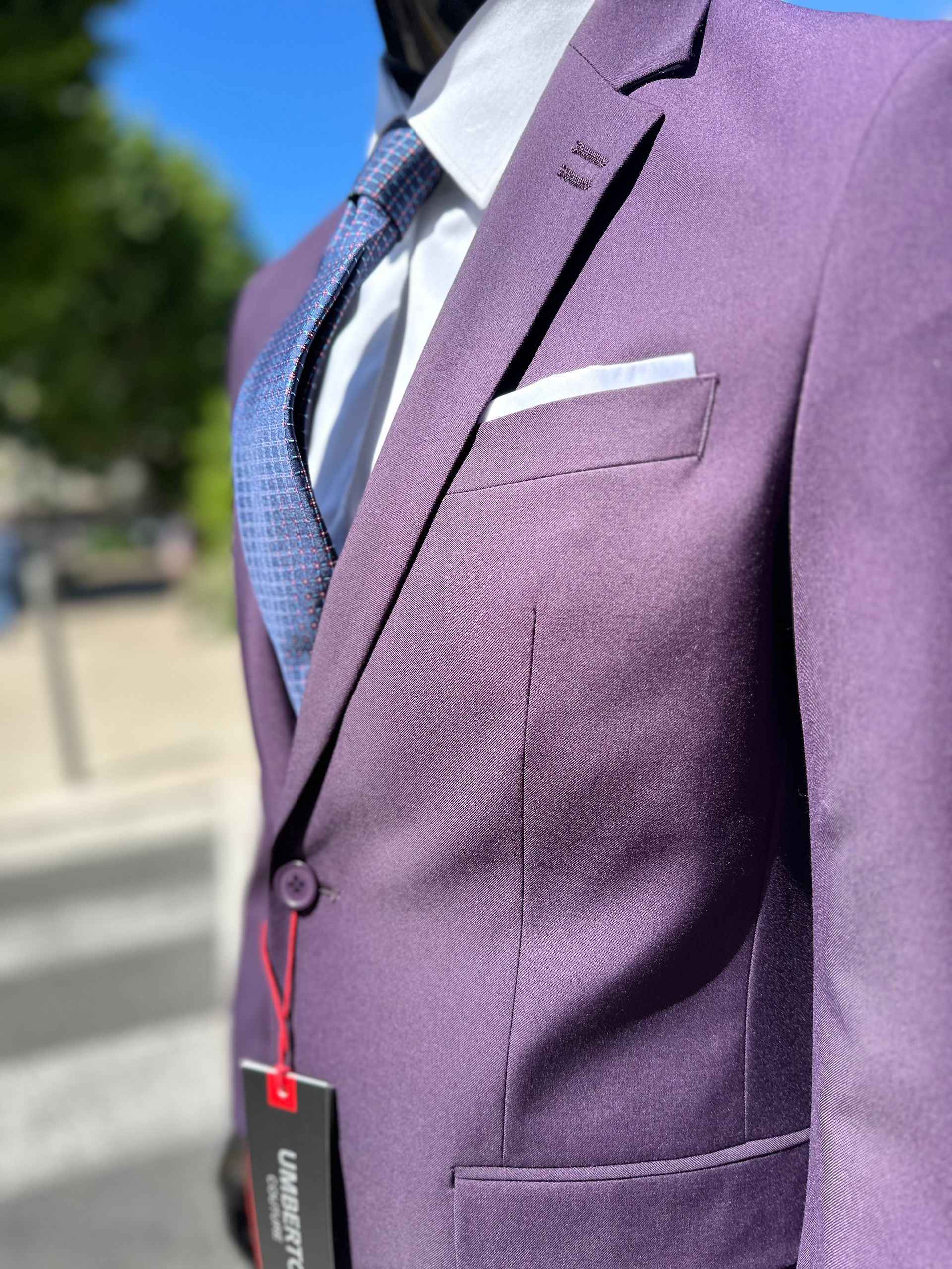 Costume slim fit aubergine