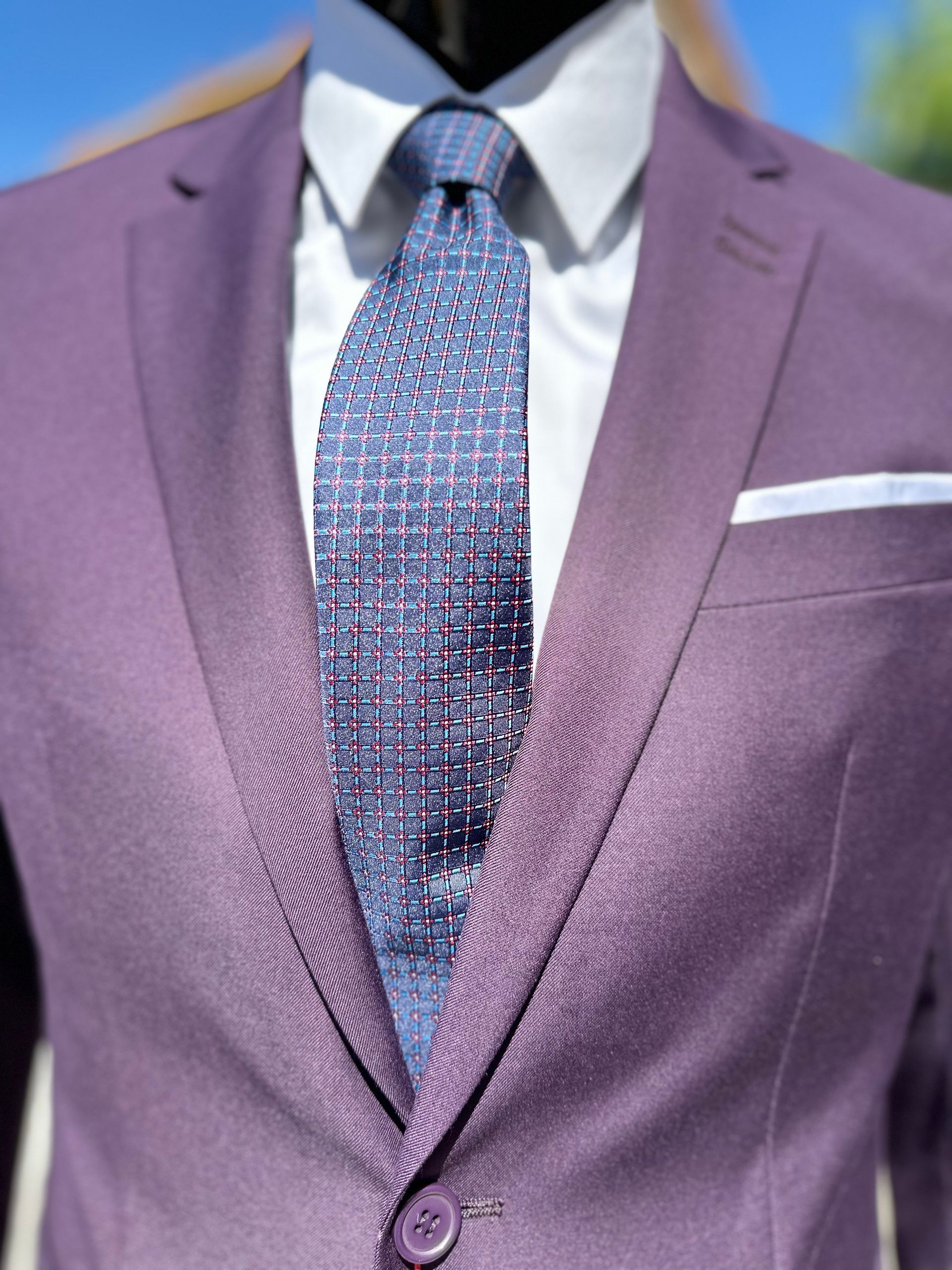 Costume 2 pièces slim fit Aubergine