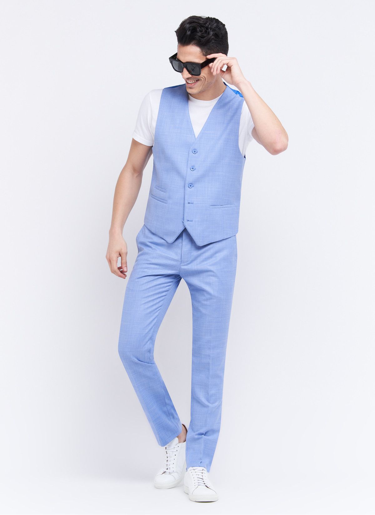 Costume 2 pièces prune slim fit - Umberto couture à Nice