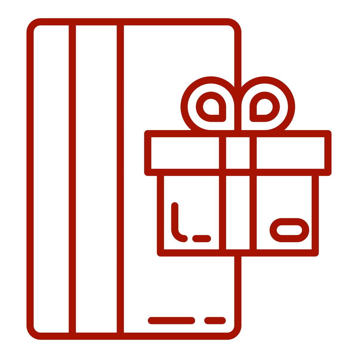 Picto - carte et cadeau empaqueté