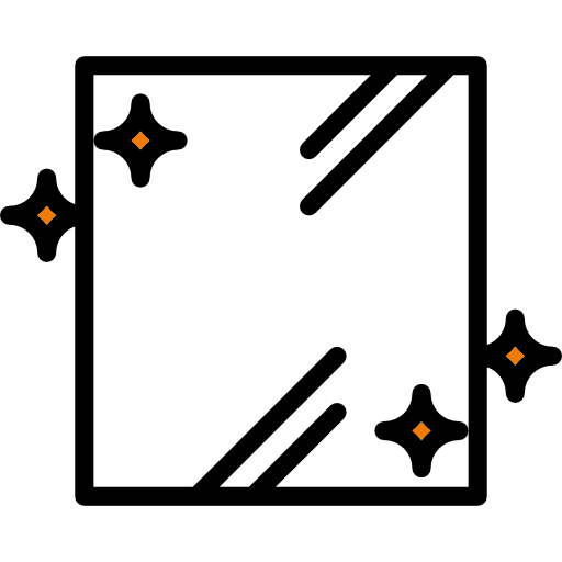 Ein quadratischer Spiegel mit Sternen darauf kostenloses Symbol
