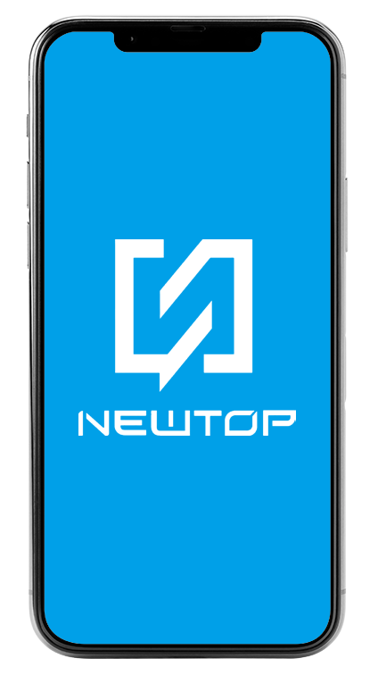 Illustration téléphone avec le logo Newtop