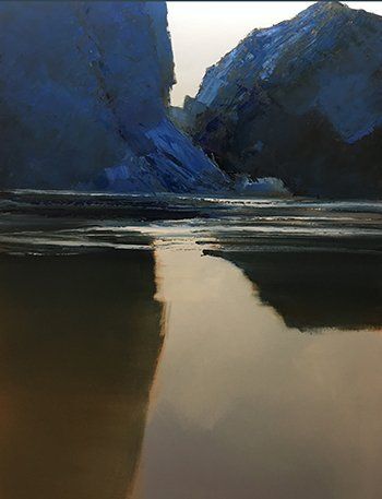 Rocher bleu - Huile sur toile - 89*116 - 2020