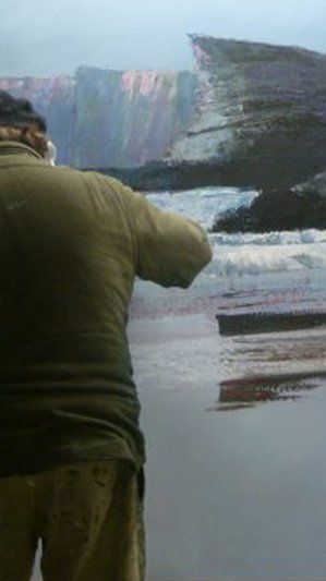 Toile représentant la plage