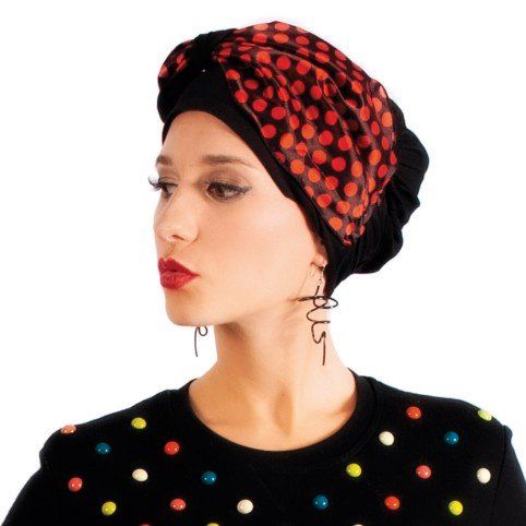 Turban MM Paris rouge et noir