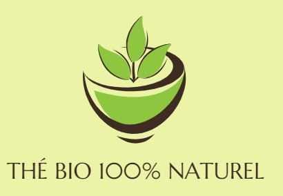 Image d'un logo thé bio 100% naturel