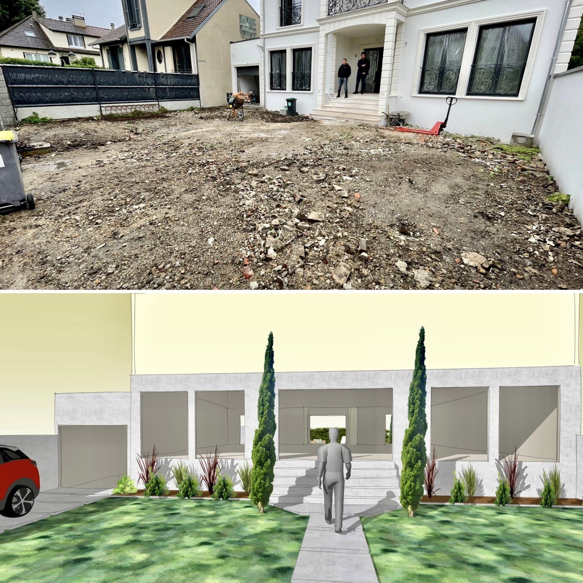 Aménagement de jardin croquis