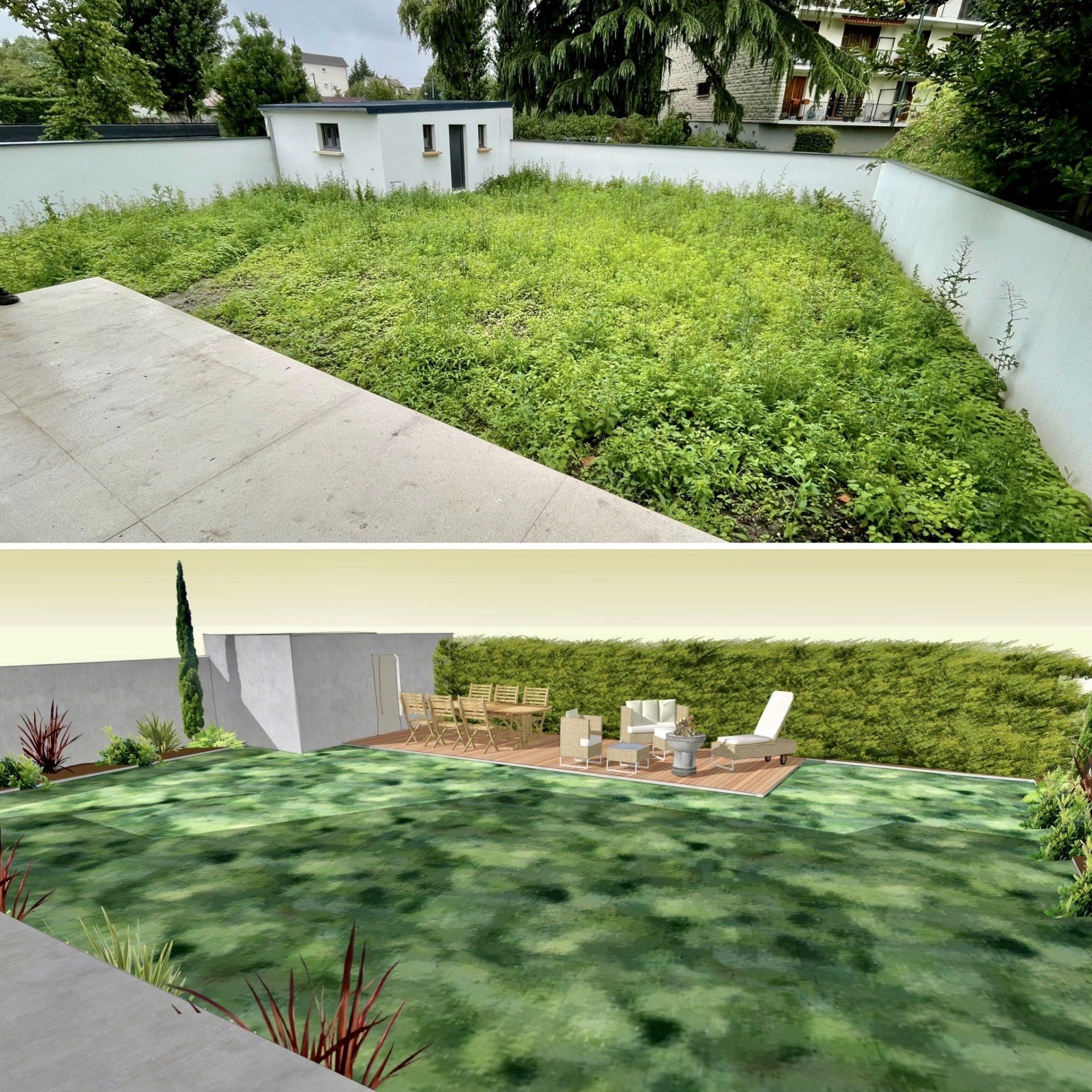 Plan 2D pour projet de jardin