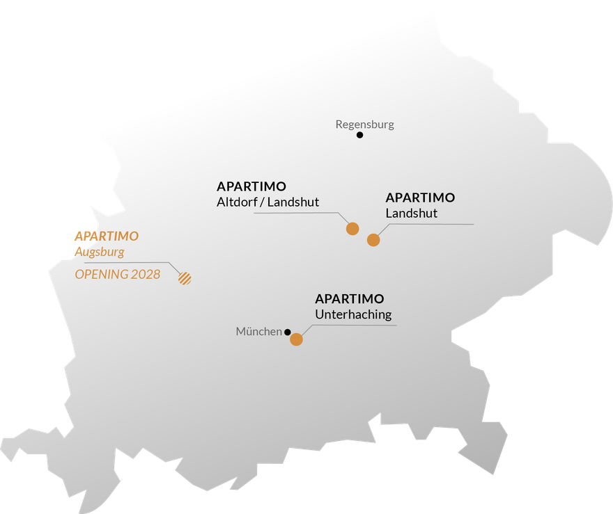 Apartimo Apartmenthotels Bayern Karte