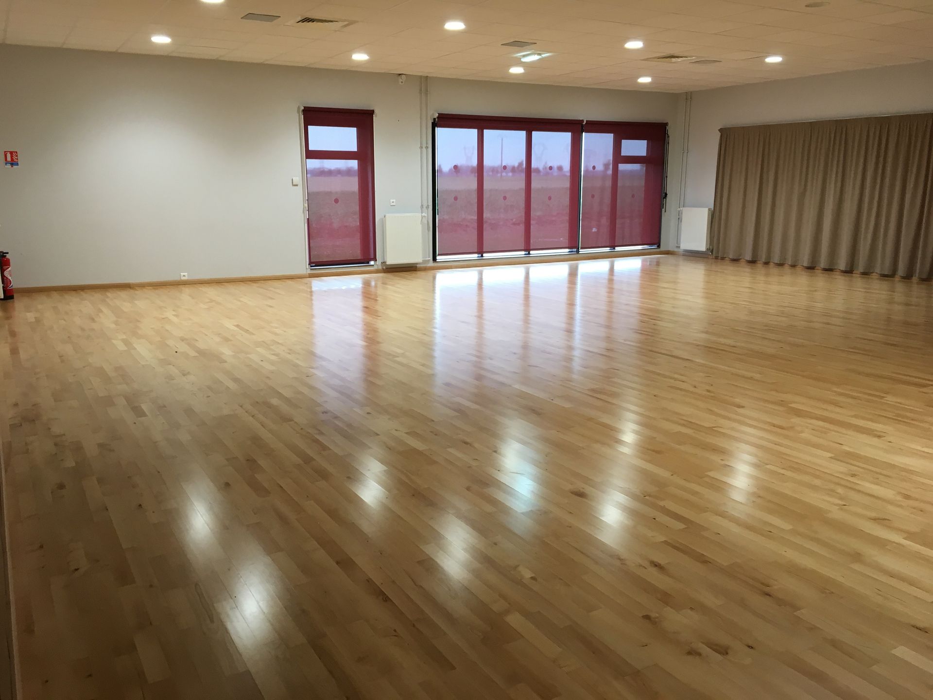 Pose de parquet pour une salle de danse