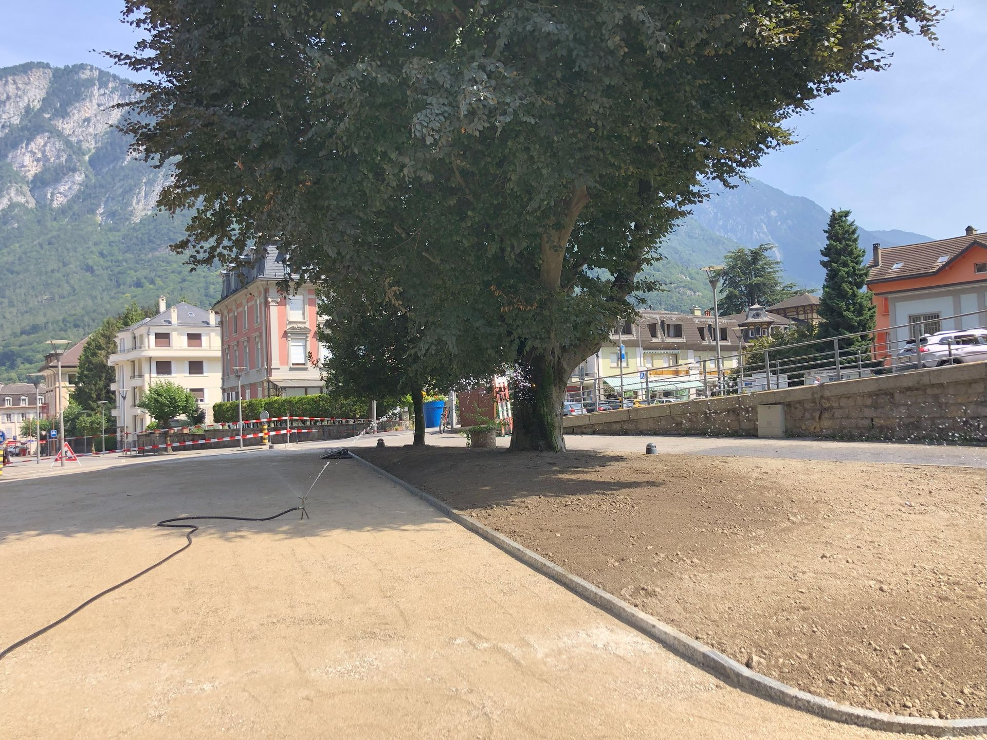 Aménagements extérieurs de la gare, St-Maurice