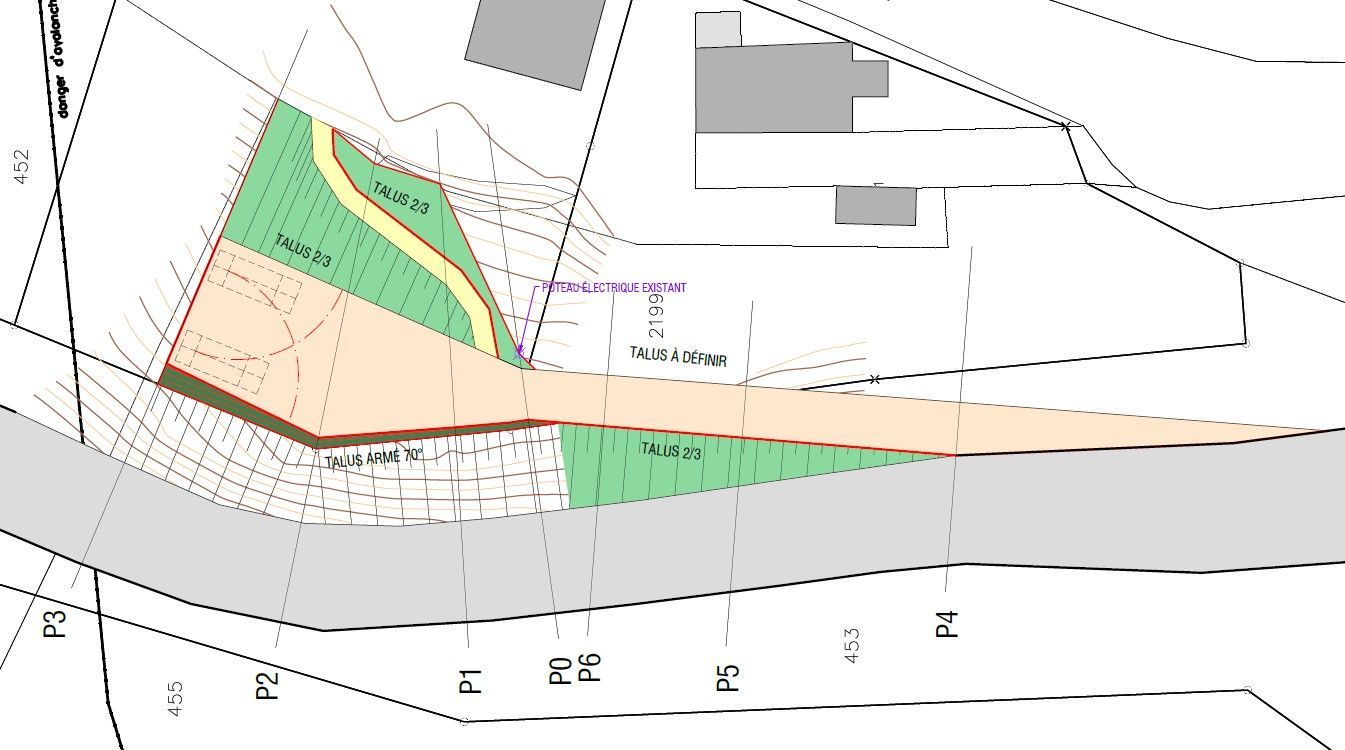 Etude de faisabilité, accès à parcelle privé