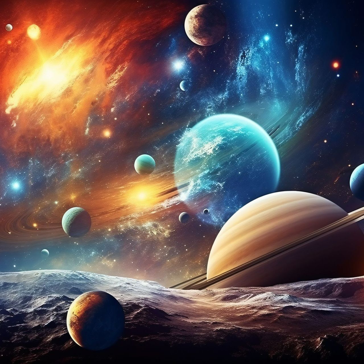 Planètes dans le ciel