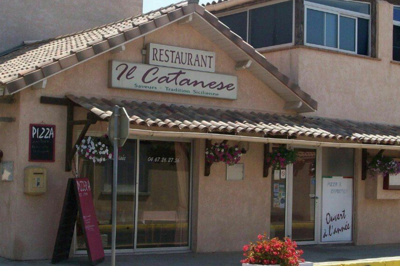 La devanture du restaurant italien Il Cantanese.