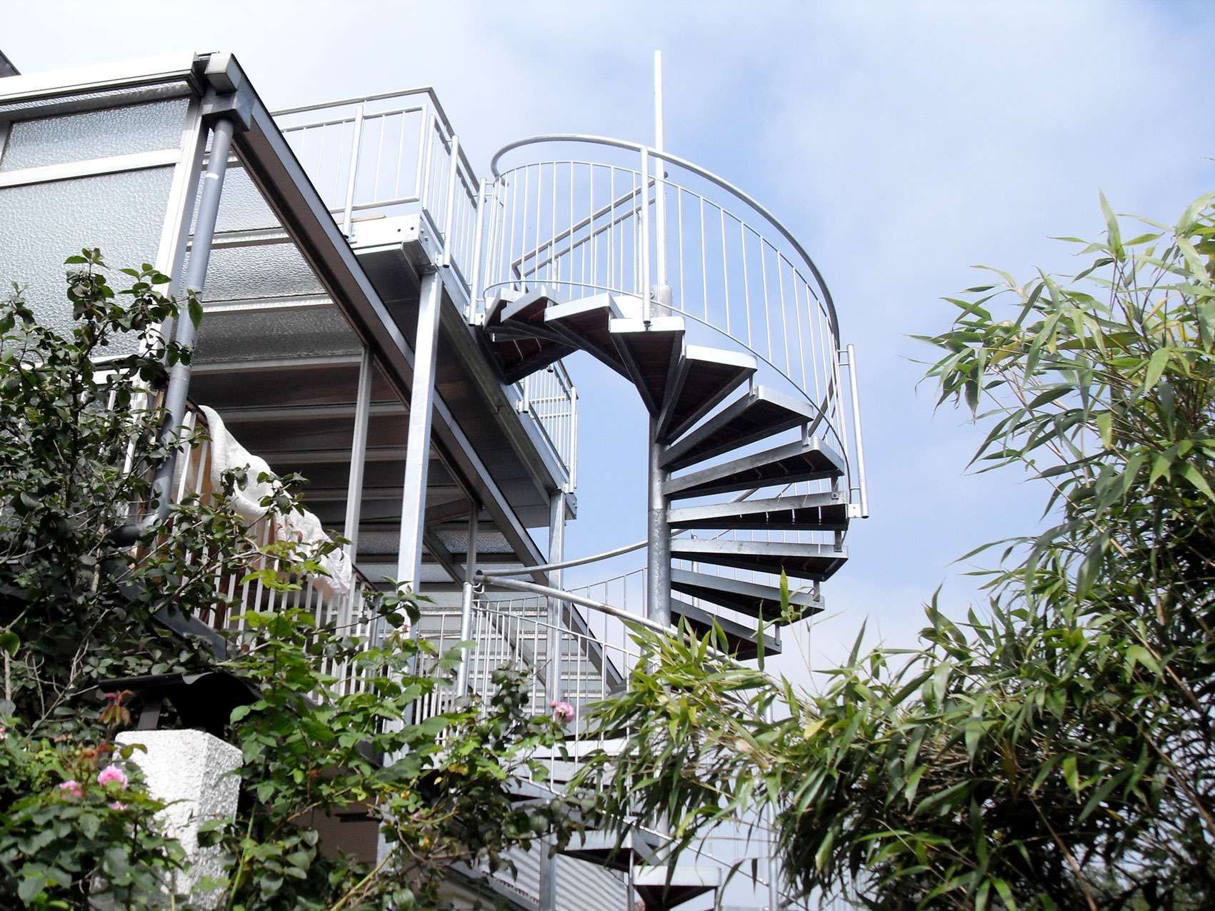 Metallbau Michael Seibt, Außentreppe, Wendeltreppe