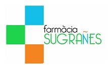 Un logotipo para una farmacia con una cruz verde, azul y naranja.