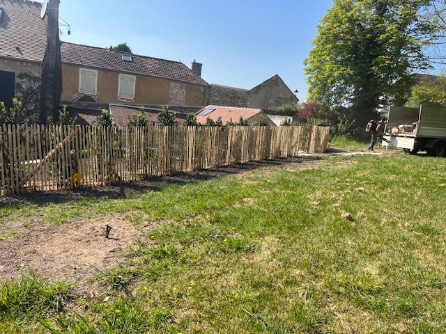 Clôture en châtaignier