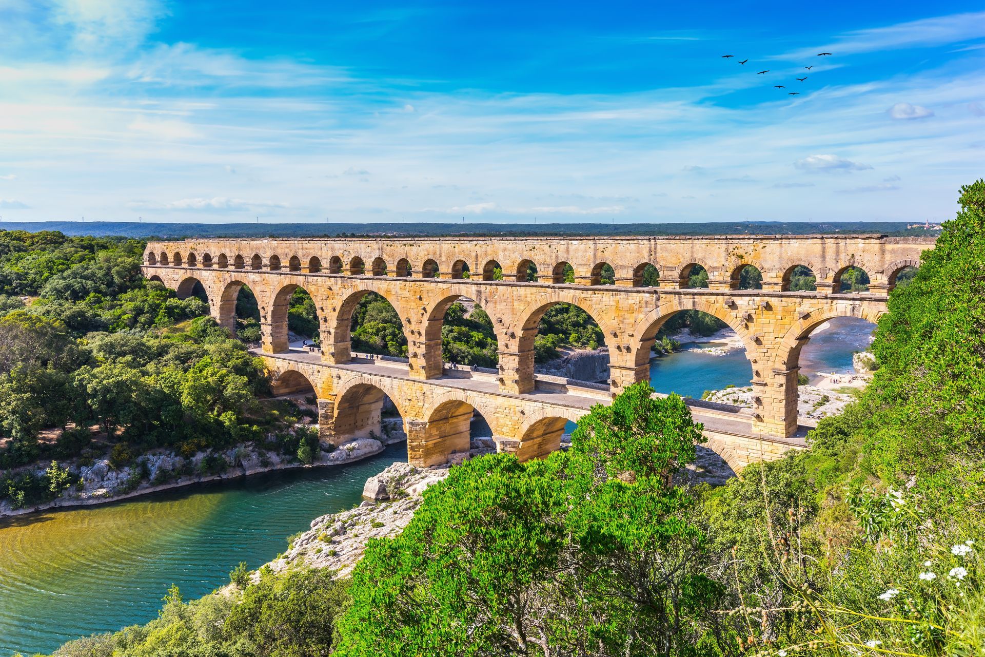 Vue du Pont du Gard