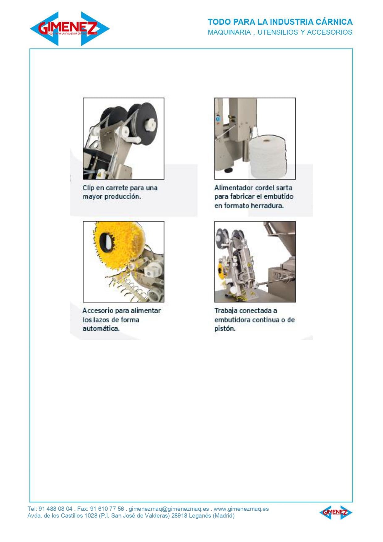Una página de un folleto con la imagen de una máquina.