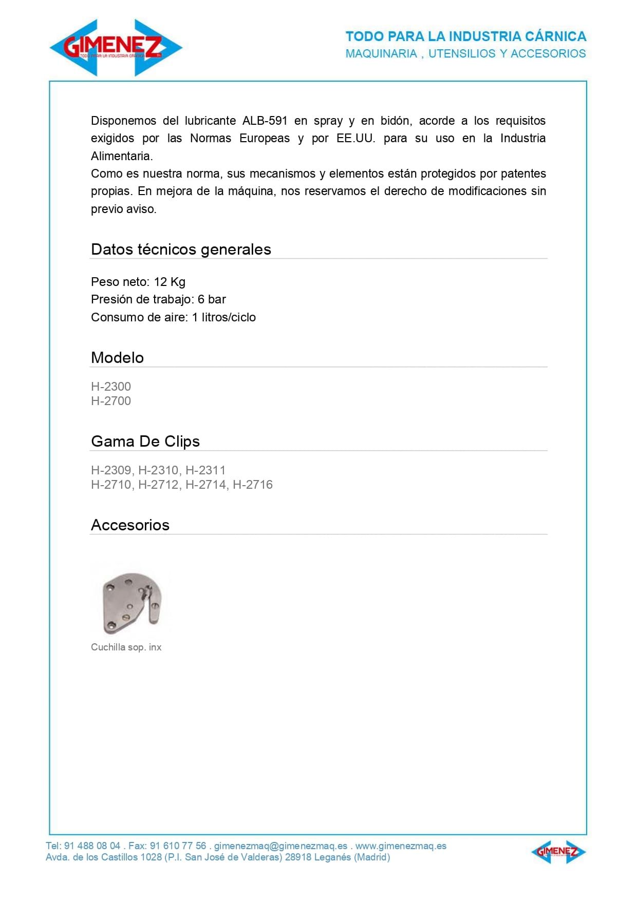 Una imagen de un folleto de una empresa llamada gimenez.