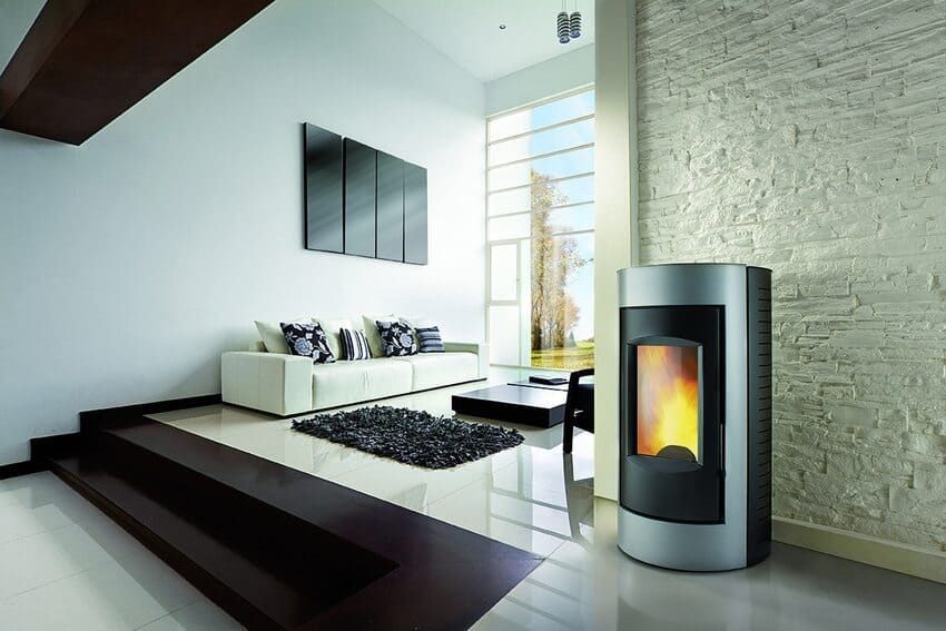 Un salon et une poêle de type New Olea