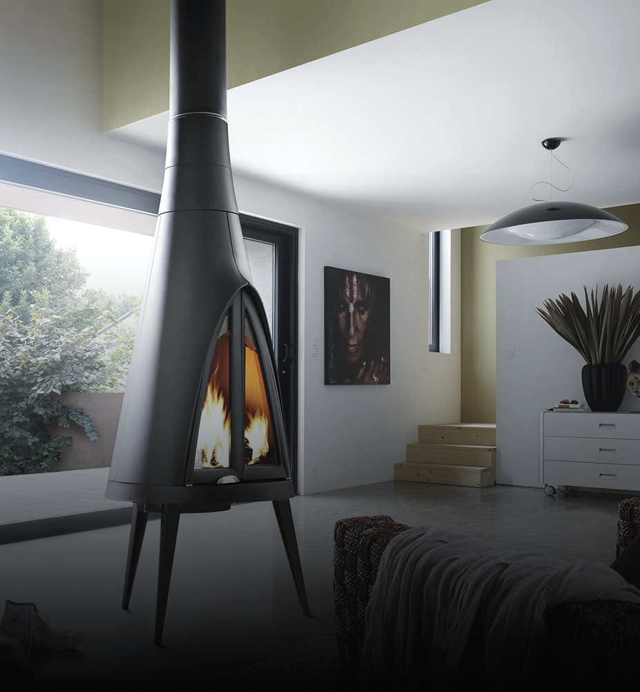 Un poêle en forme conique