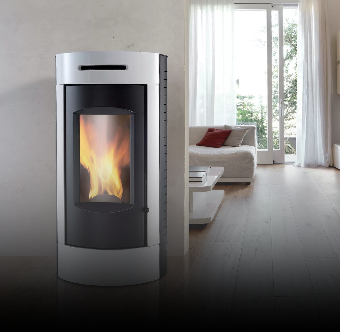 Un poêle à pellets