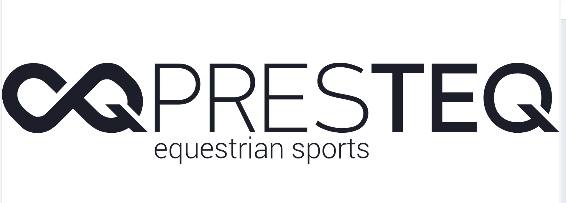 Un logo pour une entreprise appelée presteq equestrian sports