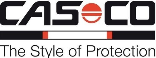 Un logo noir et rouge pour le style de protection du casque