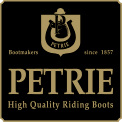 Un logo pour les bottes d'équitation de haute qualité Petrie.