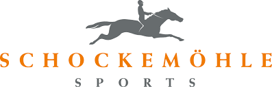 Un logo pour Schockemühle Sports avec une personne à cheval