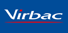 Le logo virbac est sur fond bleu